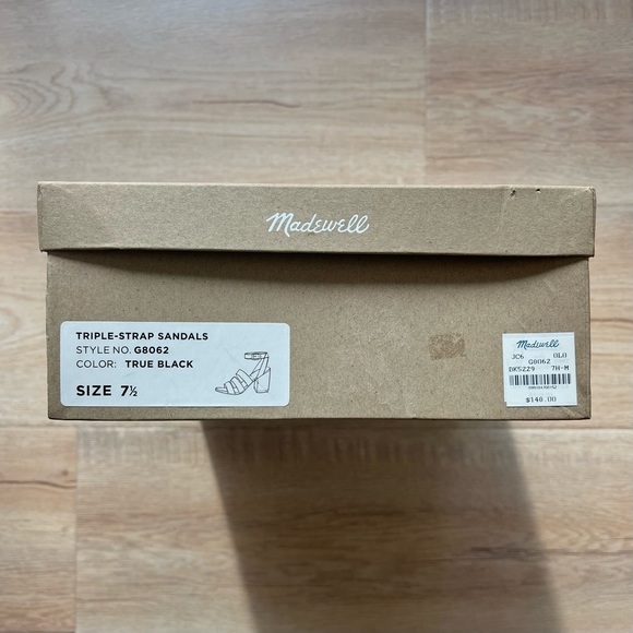 Madewell Maria Sandal in Black Suede - Picture 6 of 7